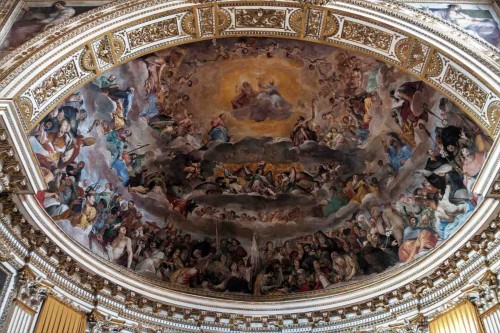 Santi Quattro Coronati, zwieńczenie absydy, Niebiańska Gloria wszystkich świętych, Giovanni Mannozzi