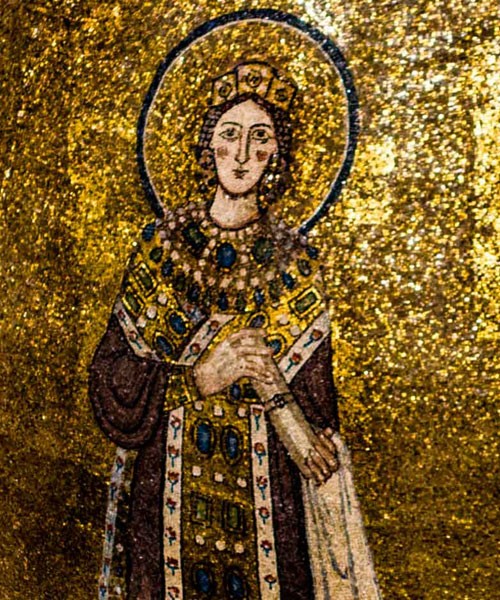 Św. Agnieszka, mozaika w absydzie kościoła Sant'Agnese fuori le mura