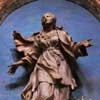 Św. Agnieszka w płomieniach, rzeźba w nawie kościoła Sant'Agnese in Agone