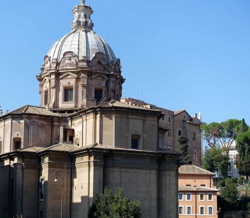 Bryła kościoła Santi Luca e Martina - fundacja kardynała Francesco Barberiniego