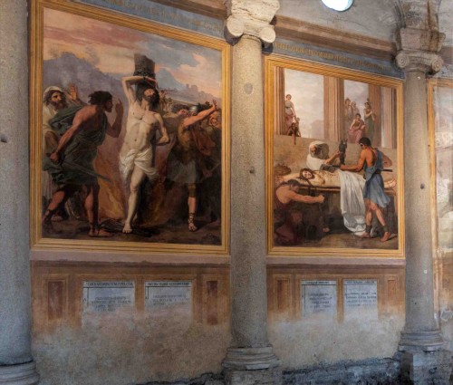 Church of San Stefano Rotondo, frescoes with scenes of suffering of first Christians, Pomarancio