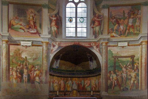 Basilica of San Stefano Rotondo, scenes of the martyrdom of SS Primus and Felician, Antonio Tempesta