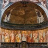 San Stefano Rotondo, mozaika w absydzie z przedstawieniem śś. Prymusa i Felicjana, poniżej freski z końca XVI w.