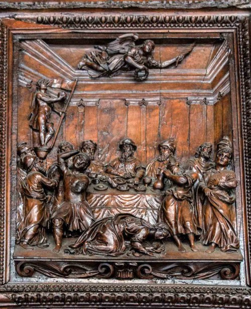 Church of San Vitale, one of the panels of the enterance door