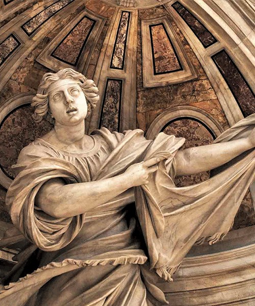 Francesco Mochi, posąg św. Weroniki, fragment, bazylika San Pietro in Vaticano