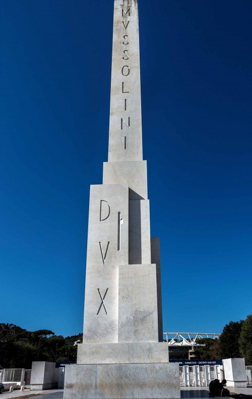The Mussolini Obelisk on Foro Italico – the former Forum of Mussolini