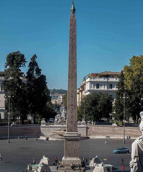 Flaminio Obelisk, Piazza del Popolo, view from Pincio Hill
