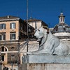 One of the two lions decorating the base of the Flaminio Obelisk, Giuseppe Valadier, Piazza del Popolo