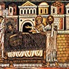 Oratorio San Silvestro przy kościele Santi Quattro Coronati,  scena, w której Konstantynowi ukazują się we śnie apostołowie Piotr i Paweł