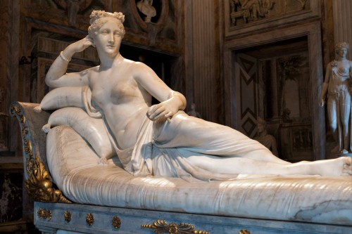 Pauline Borghese as the Venus Victrix, Antonio Canova, Galleria Borghese