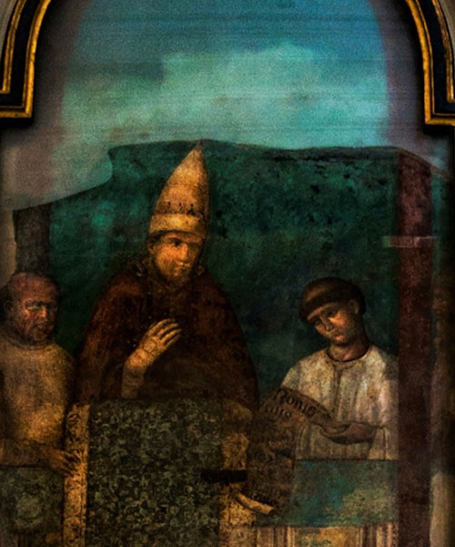 Bonifacy VIII inaugurujący Rok Jubileuszowy, bazylika San Giovanni in Laterano