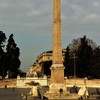 Piazza del Popolo, egipski obelisk Flaminio ustawiony przez papieża Sykstusa V
