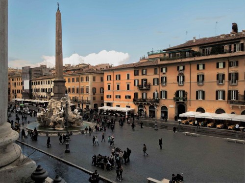 Piazza Navona, widok z okien  Palazzo Pamphilj