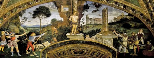 Pinturicchio, Męczeństwo św. Sebastiana, apartamenty Borgiów, pałac Apostolski