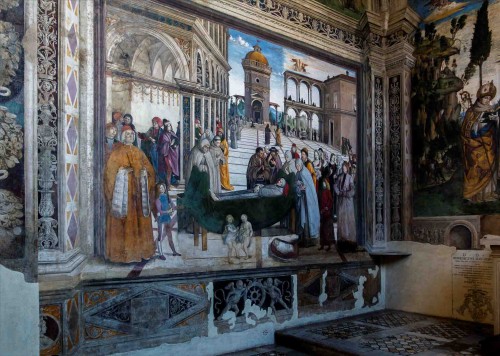 Pinturicchio, The Death of St. Bernard of Siena, Cappella Bufalini, Church of Santa Maria in Aracoeli