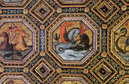 Pinturicchio, strop jednej z komnat Palazzo della Rovere (Palazzo dei Penitenzieri), fragment