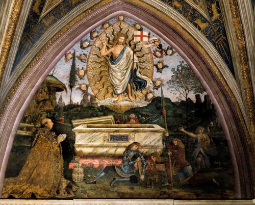Pinturicchio, The Resurrection (Pope Alexander VI on the left), Borgia Apartments, Apostolic Palace