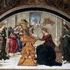 Pinturicchio,  luneta z przedstawieniem Zwiastowania, Cappella Basso della Rovere, kościół Santa Maria del Popolo