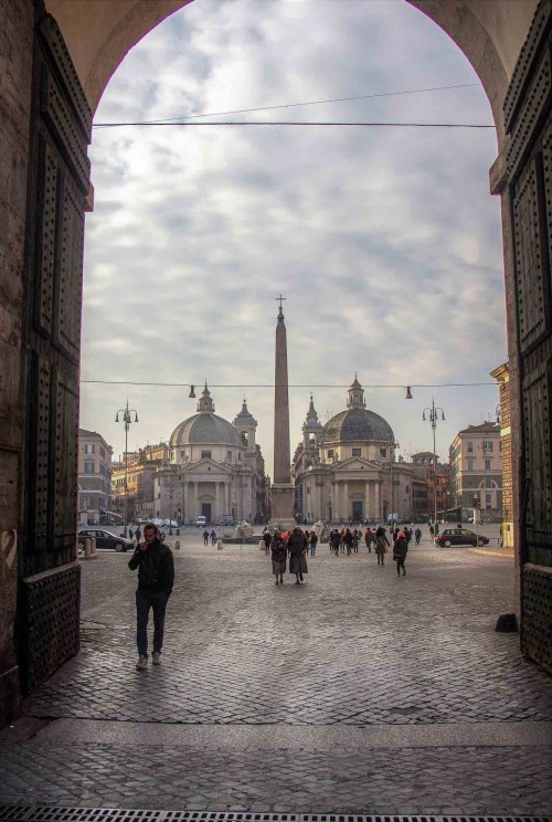 Porta del Popolo, view of Piazza del Popolo