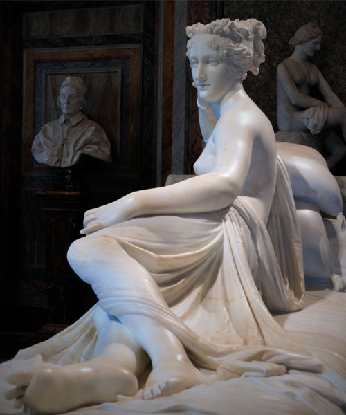 Pauline Borghese jako Wenus Zwycięska, Antonio Canova, 1805 r., Galleria Borghese