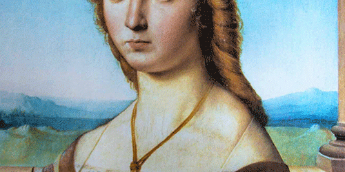 Dama z jednorożcem, Rafael, fragment, Galleria Borghese