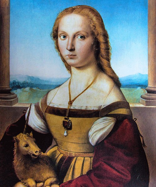 Portrait of Young Woman with Unicorn, Raphael, Galleria Borghese