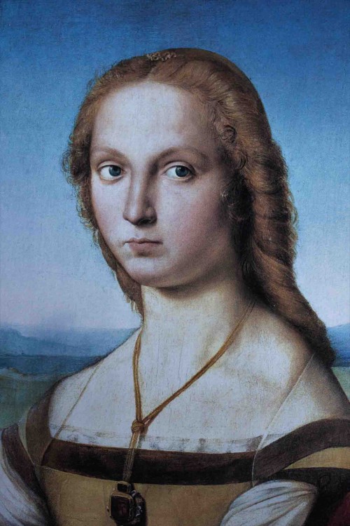 Portret damy z jednorożcem, Rafael, Galleria Borghese, fragment
