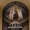 Kościół San Saba, zwieńczenie absydy - freski ukazujące Chrystusa w otoczeniu św. Saby (po prawej) i św. Andrzeja