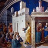 Św. Szczepan nauczający i wygłaszający mowę obronną przed Sanhedrynem, Fra Angelico, kaplica Mikołaja V, pałac Apostolski