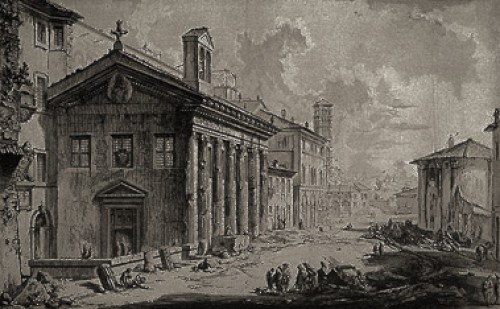 Widok kościoła św. Marii Egipcjanki, wg Piranesiego, zdj. Wikipedia