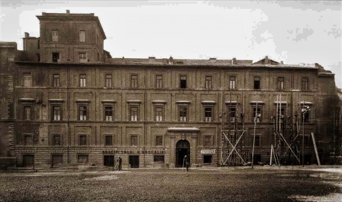 Palazzo Rusticucci przy Piazza Rusticucci przed zniszczeniem spiny del Borgo