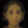 Domniemany portret Honorii, fragment, miniatura na szkle, Museo di Santa Giulia, Brescia, zdj. Wikipedia