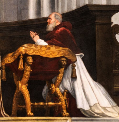Portrait of Pope Julius II, papal apartments (Stanzas by Raphael) in the Apostolic Palace