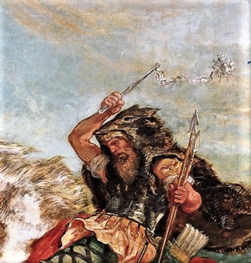 Attyla i jego hordy, Eugène  Delacroix, fragment, Paryż, Palais Bourbon, zdj. Wikipedia