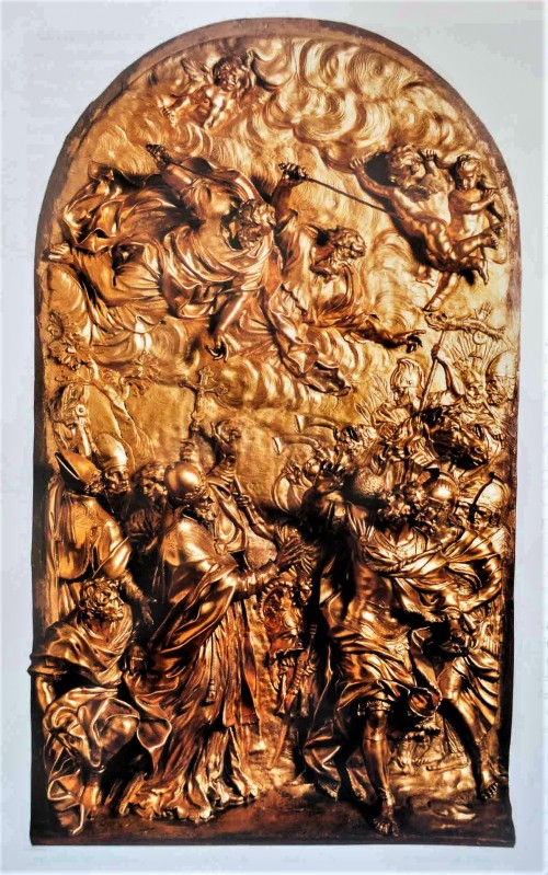 Meeting of Pope Leo I and Attila, Ercole Ferrata, gilded bronze, Vienna, Kunsthistorisches Museum