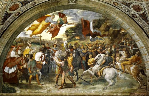 Spotkanie papieża Leona I z Attylą, Rafael, Pałac apostolski, zdj. Wikipedia