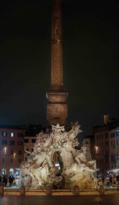 Gian Lorenzo Bernini, Fontana dei Quattro Fiumi (Fountain of the Four Rivers), Piazza Navona