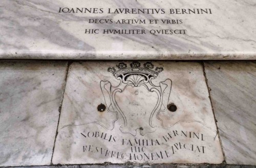 Tombstone of the Bernini family near the main altar, Basilica of Santa Maria Maggiore