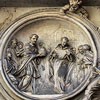 Antonio Raggi, medallion in the lintel depicting Philip Benitius Refusing the Papal Tiara, Church of San Marcello