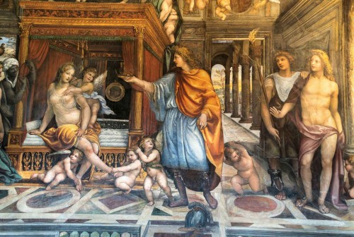 Farnesina, Sala delle Nozze, Aleksander Wielki i Roksana, fragment