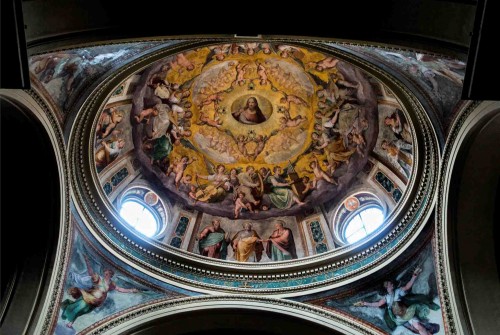 Santa Pudenziana, kopuła z  malowidłami Pomarancia