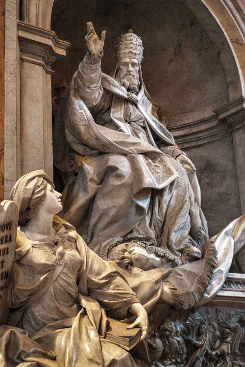 Camillo Rusconi, funerary monument of Pope Gregory of XIII, personification of Religion, Basilica of San Pietro in Vaticano