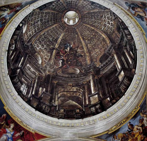 Andrea Pozzo, malowidło pozorujące kopułę w kościele Sant'Ignazio di Loyola