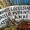 Santa Pudenziana, kodeks trzymany przez Chrystusa, mozaika absydy, fragment