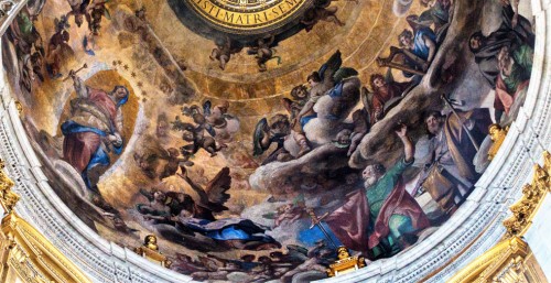 Paintings on the dome of the Chapel of Paul V, Ludovico Cardi, Basilica of Santa Maria Maggiore