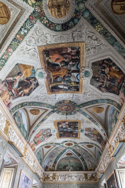 Palazzo Mattei di Giove, dekoracje malarskie sufitu pałacowej galerii, sceny z życia Salomona, Pietro da Cortona