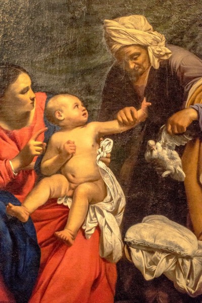 Carlo Saraceni, Our Lady and Child with St. Anne, fragment, Galleria Nazionale d'Arte Antica, Palazzo Barberini