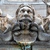 Fontana della Rotonda, one of the mascarons designed by Giacomo della Porta