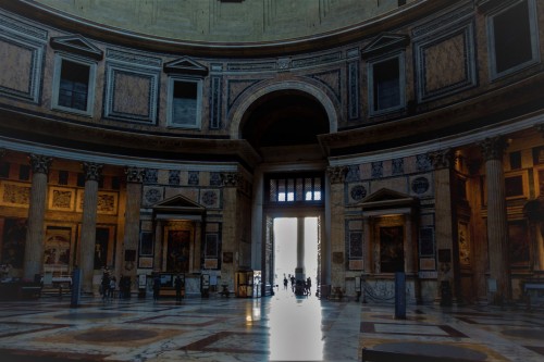 Pantheon, enterance into the temple