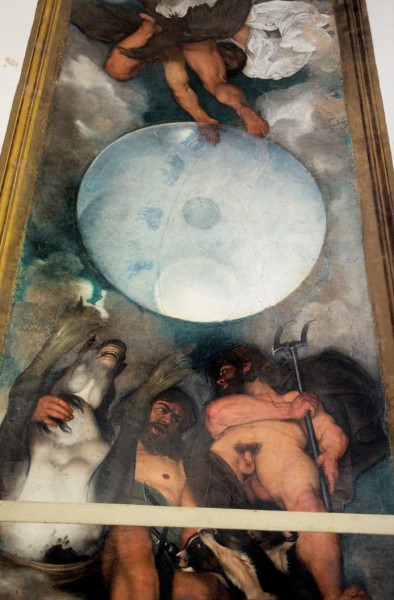 Caravaggio, malowidło stropowe ukazujące bogów olimpijskich, Casino Ludovisi